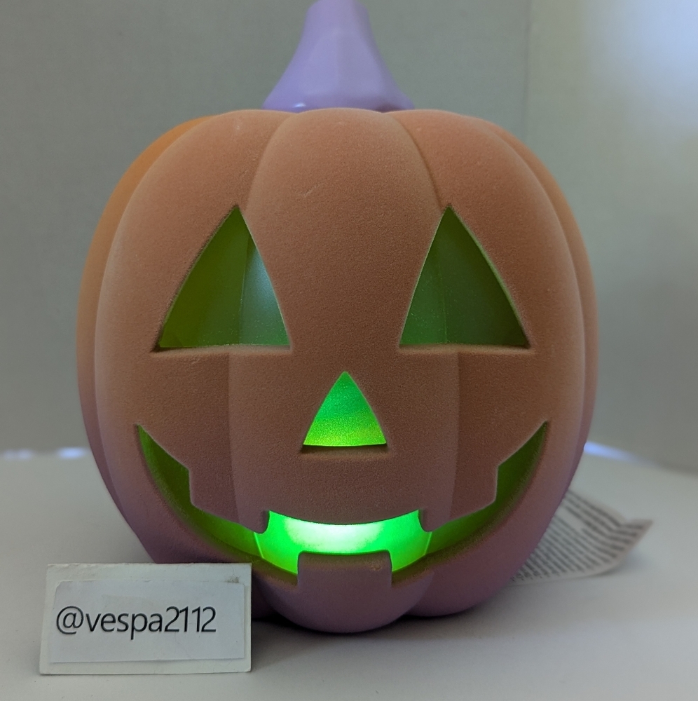 Target Bullseye Playground Halloween Pumpkin Orange Flocked LED Summerween